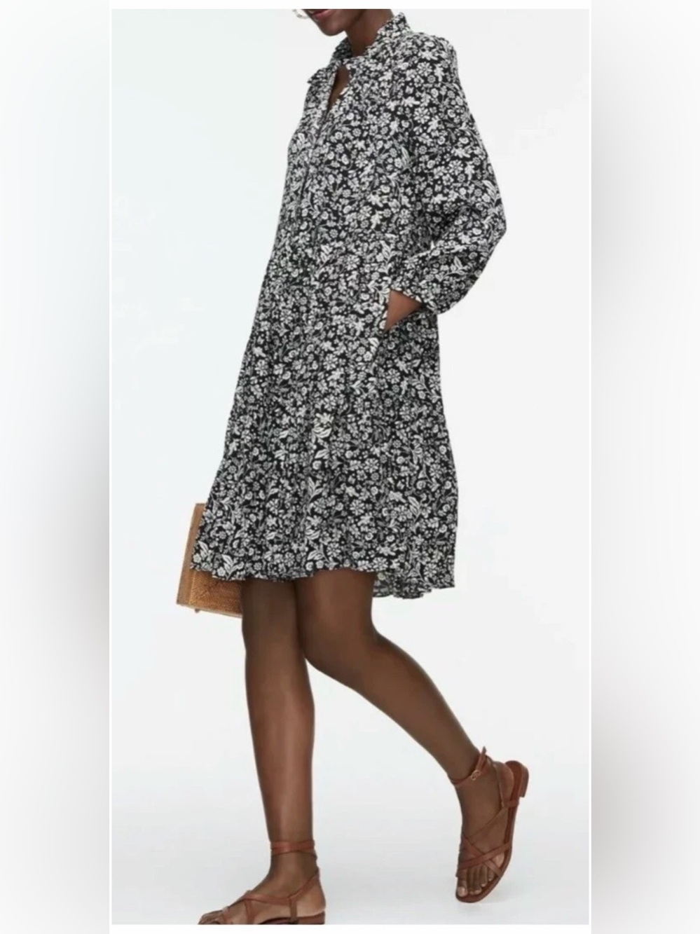 NWT J.Crew Shirtdress in Tossed Bouquet Print 
Sz XXL
